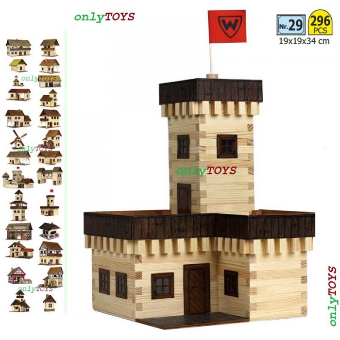 Castelul de Vara Walachia 296 piese - Set constructie arhitecura din lemn